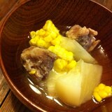 シンプル塩豚スープ☆かぶ＆コーン